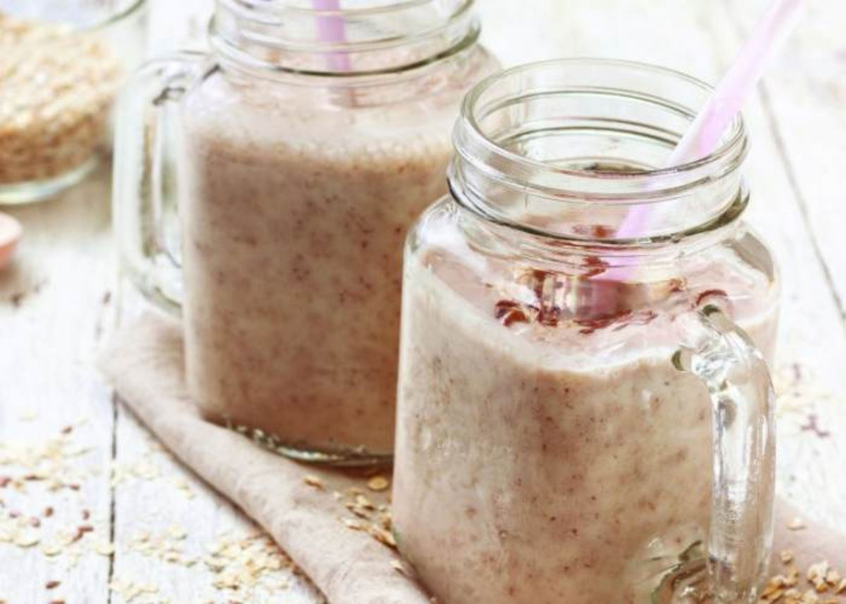 Bebida de arroz y linaza