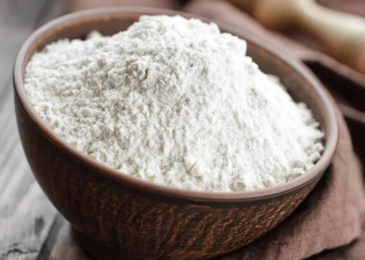 Recipiente con goma xantana