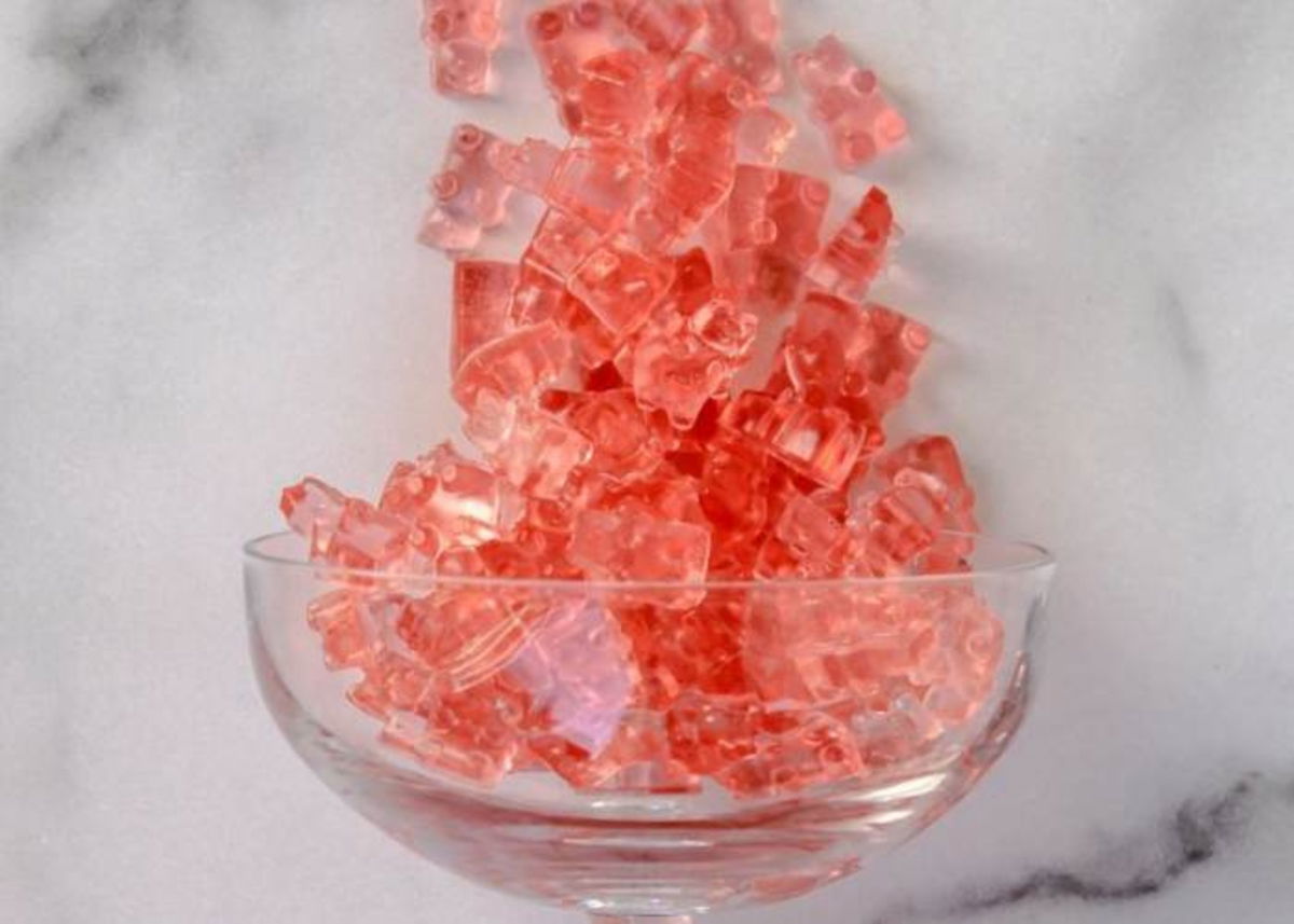 Recipiente con gomitas de colágeno