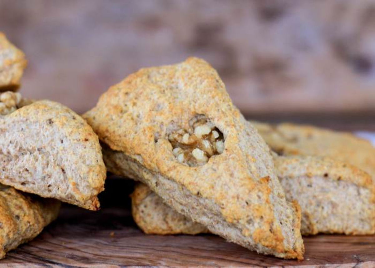 Scones integrales de plátano