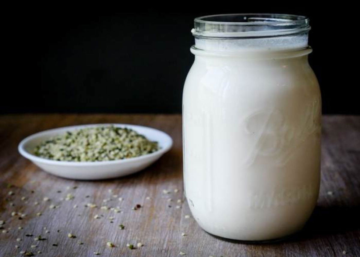 Bebida y semillas de cáñamo