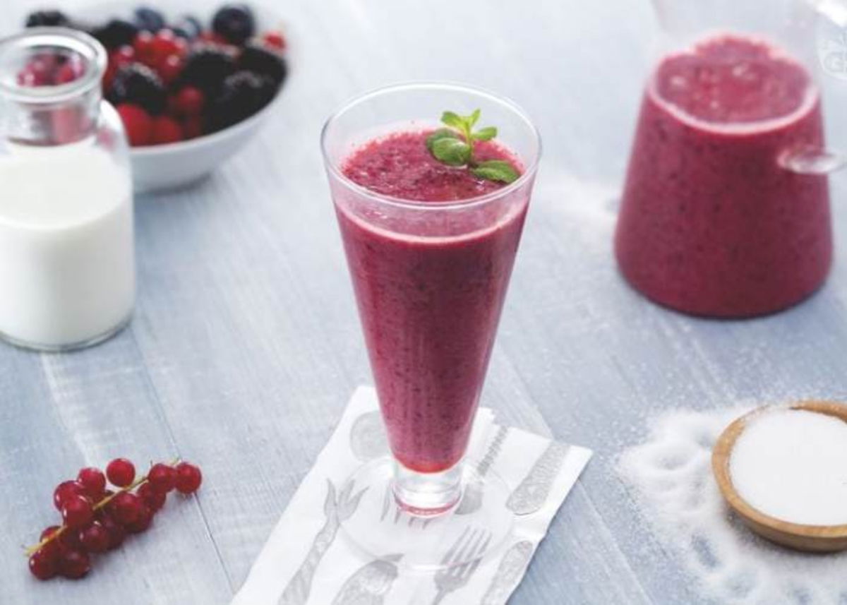 Infusión frutos rojos y leche