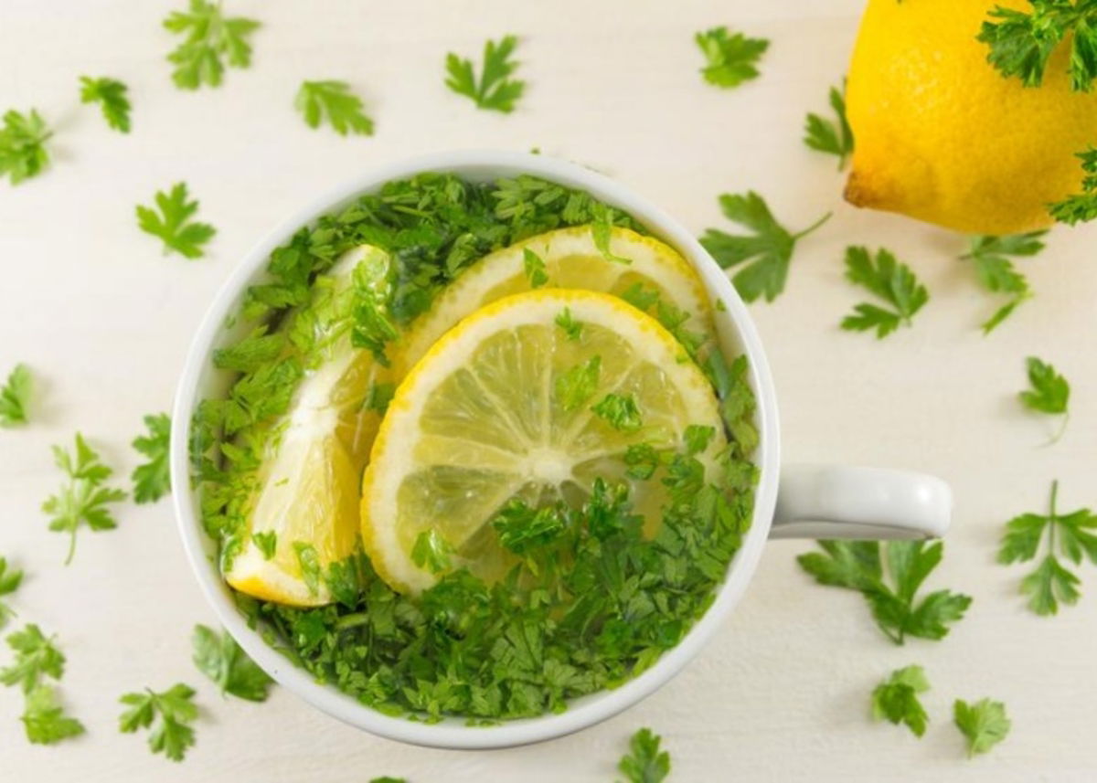 Infusión de cilantro y limón