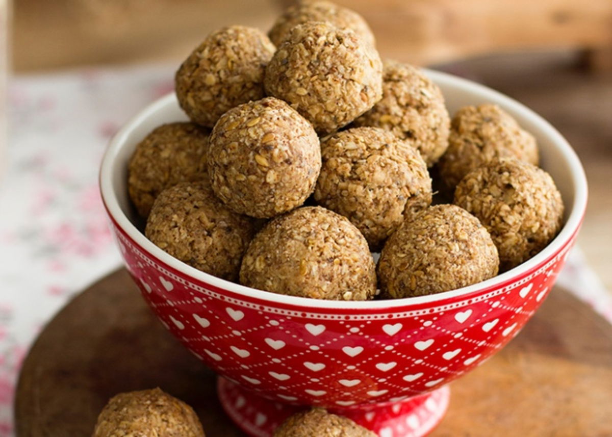 Tazón trufas de manzana y avena