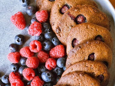 Galletas veganas de frutos del bosque, receta paso a paso