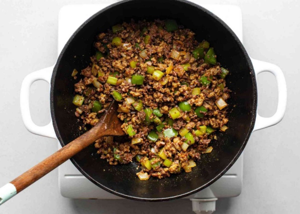 Sartén con arroz sucio