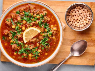 Sopa harira vegana, receta paso a paso