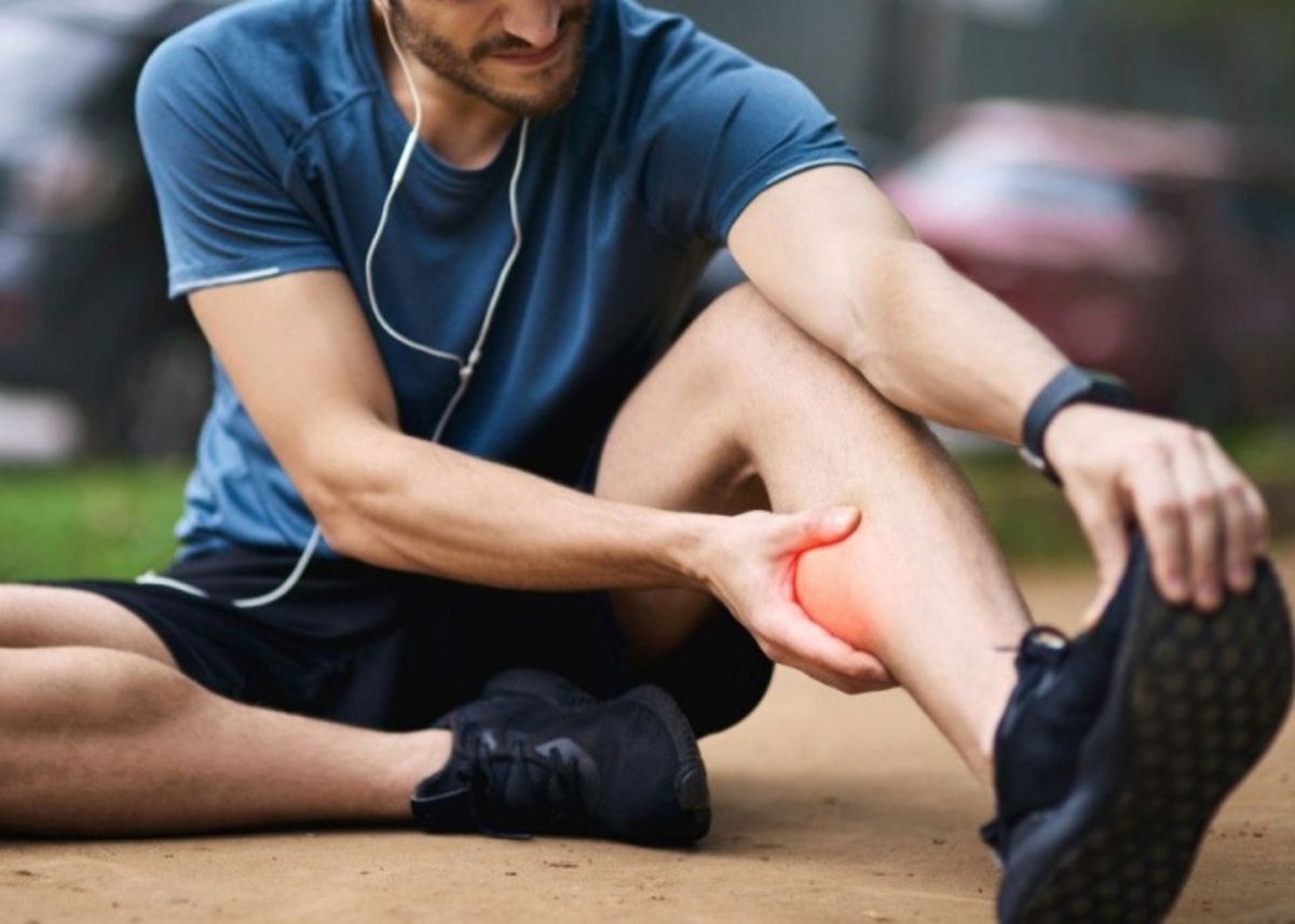 Corredor con dolor de piernas