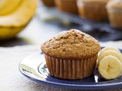 Muffins veganos de platános, receta paso a paso