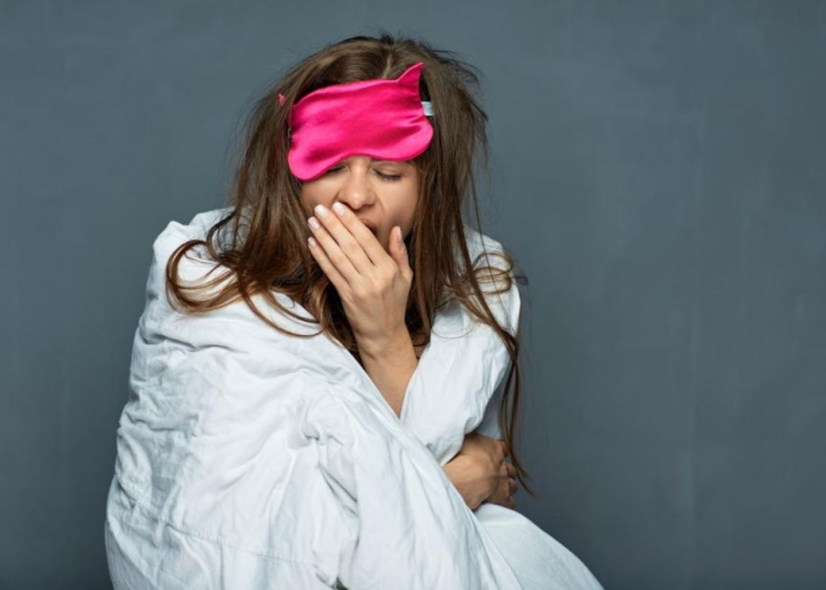 Mujer con insomnio