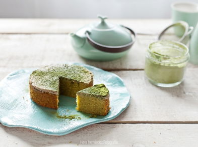 Pastel de matcha con avena, receta paso a paso