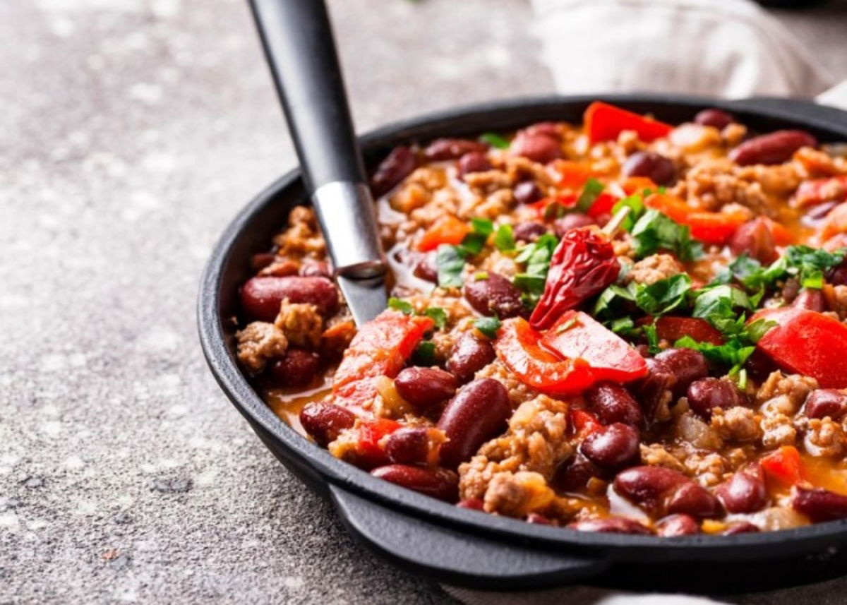 Plato saludable de frijoles